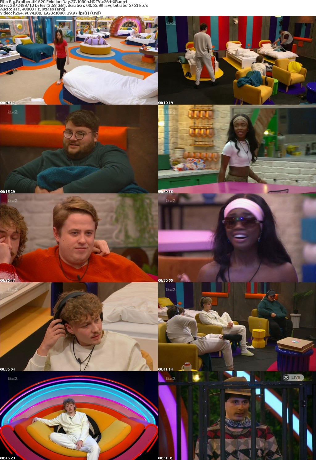 Big Brother UK S20 Eviction Day 37 1080p HDTV x264-XB