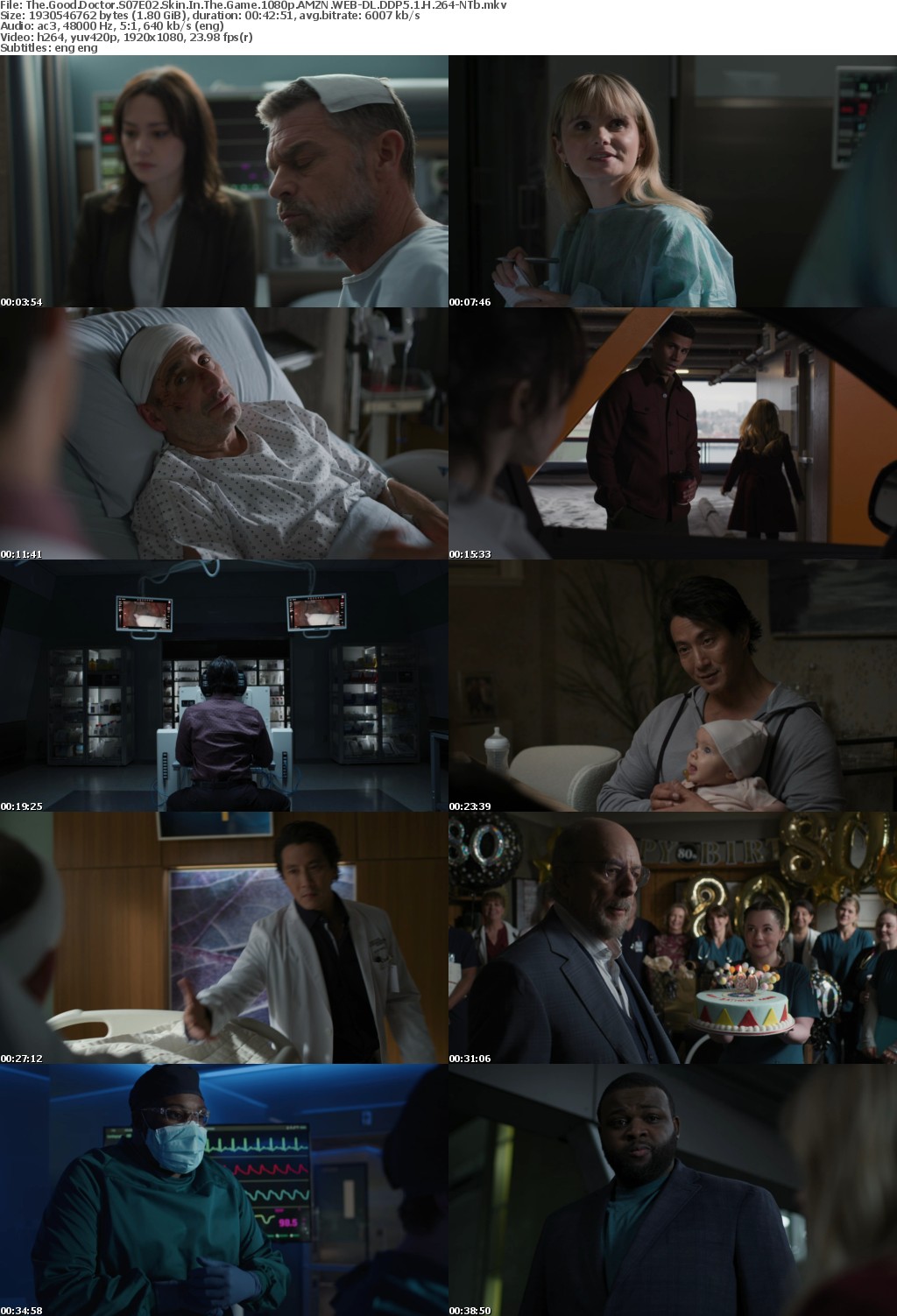 The Good Doctor S07E02 Skin In The Game 1080p AMZN WEB-DL DDP5 1 H 264-NTb