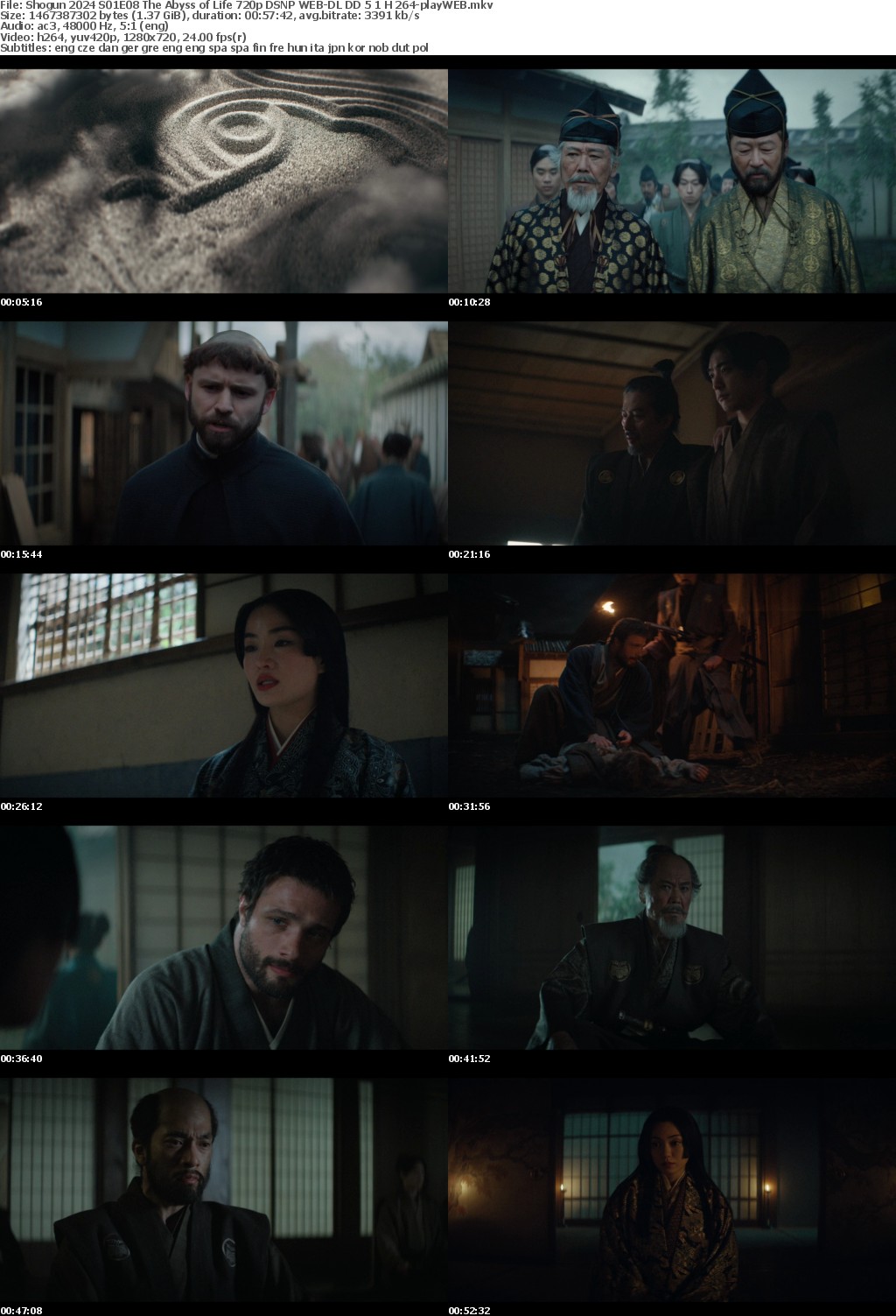 Shogun 2024 S01E08 The Abyss of Life 720p DSNP WEB-DL DD 5 1 H 264-playWEB