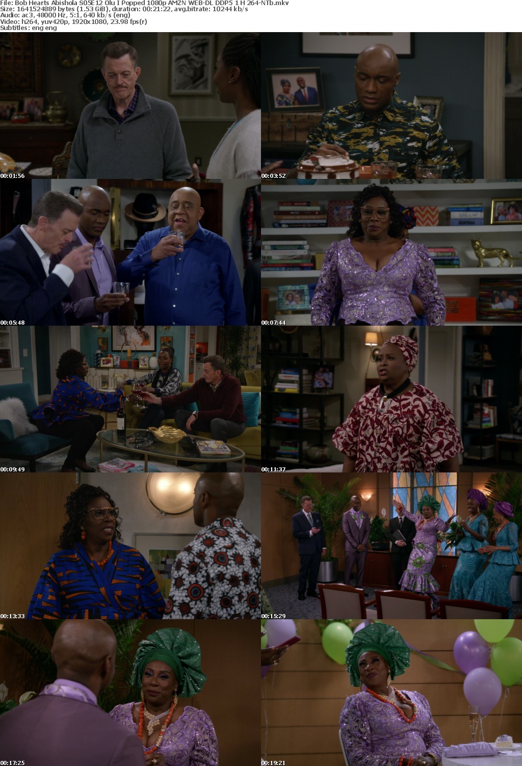 Bob Hearts Abishola S05E12 Olu I Popped 1080p AMZN WEB-DL DDP5 1 H 264-NTb