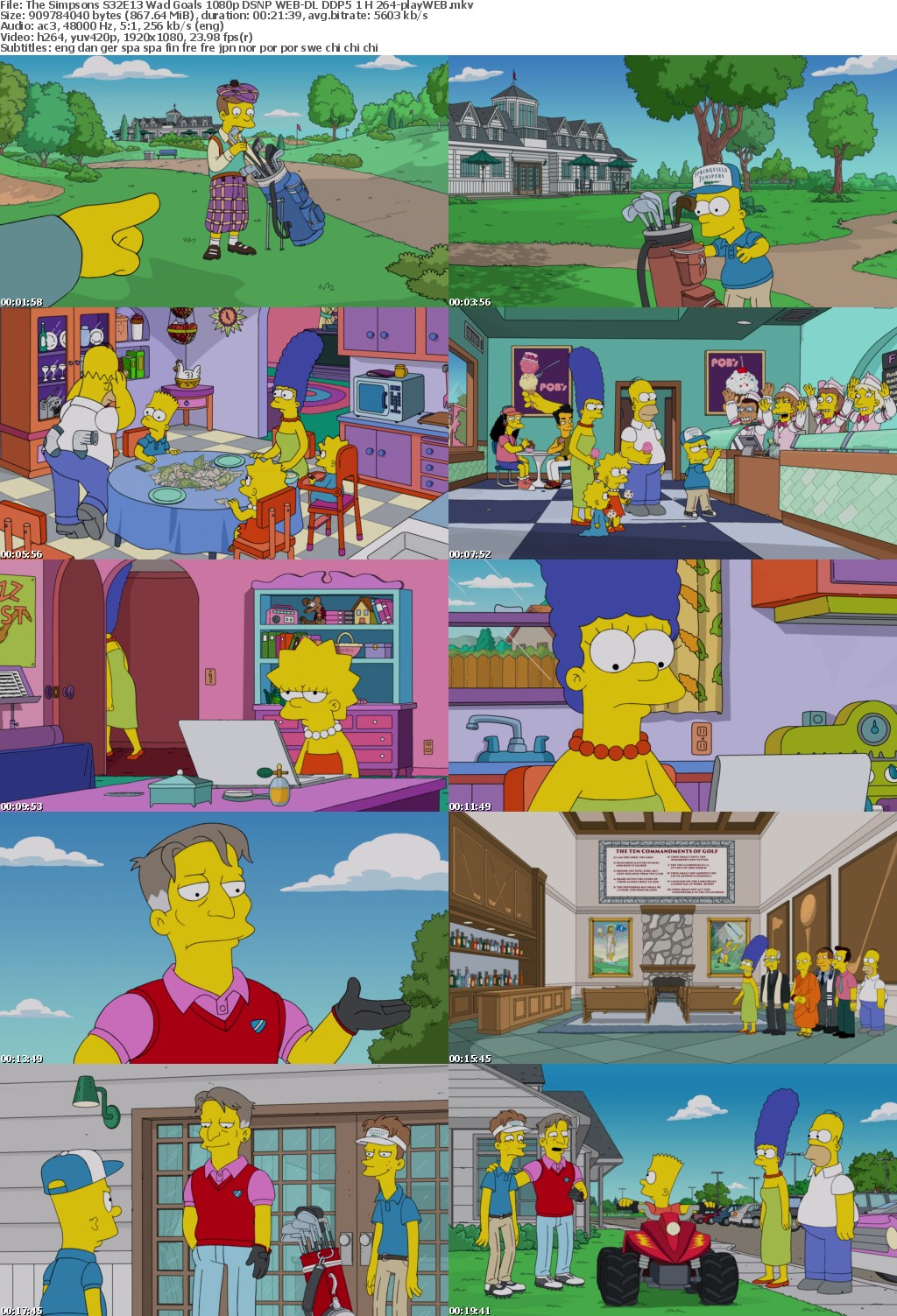 The Simpsons S32E13 Wad Goals 1080p DSNP WEB-DL DDP5 1 H 264-playWEB